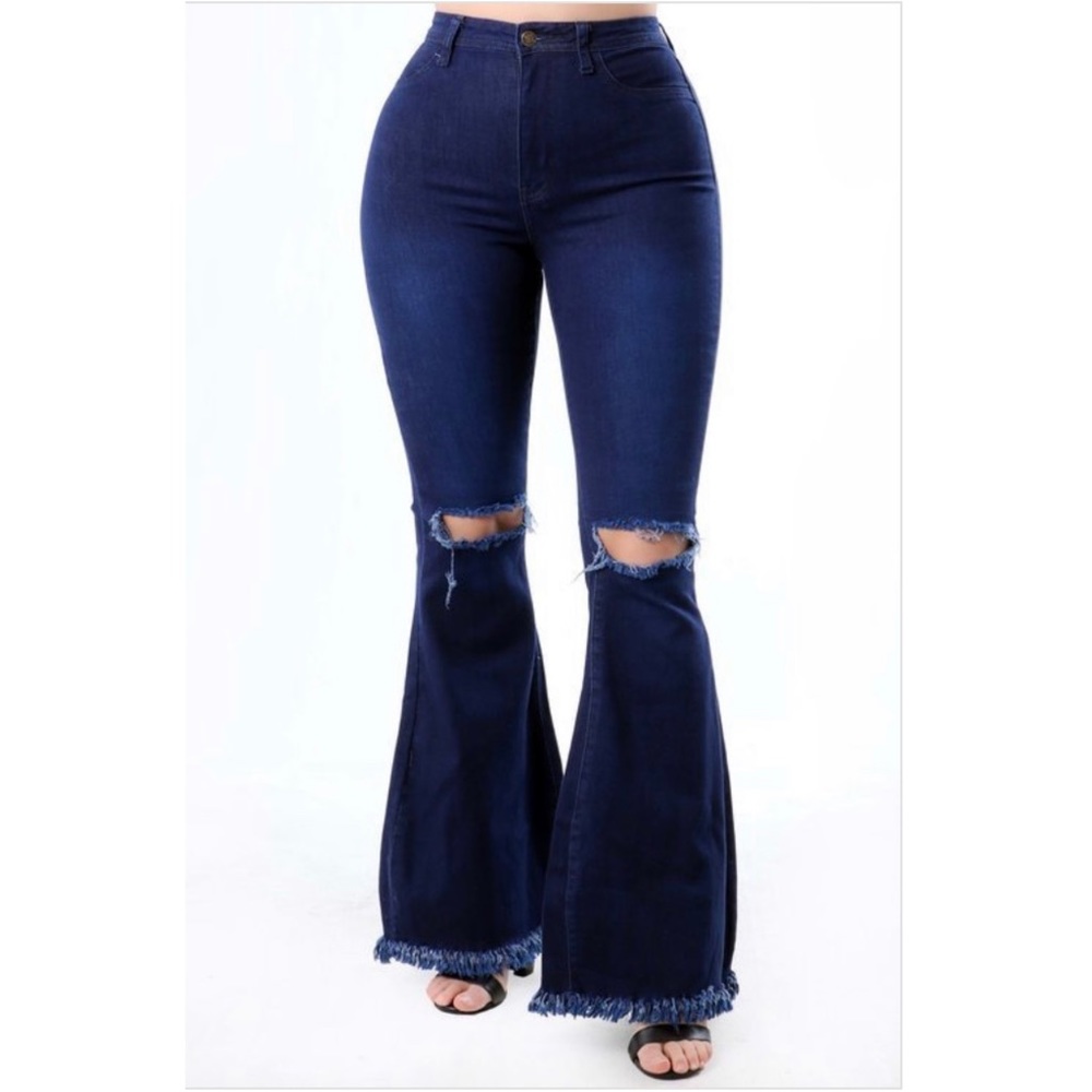 High waist flare jeans